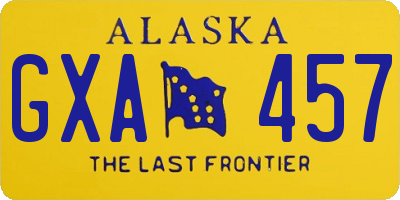 AK license plate GXA457