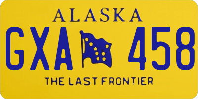 AK license plate GXA458