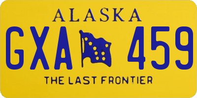 AK license plate GXA459