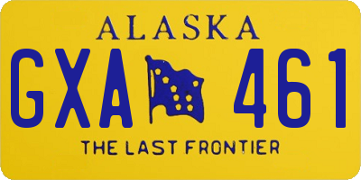 AK license plate GXA461