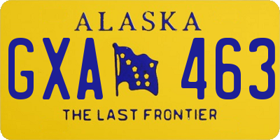 AK license plate GXA463