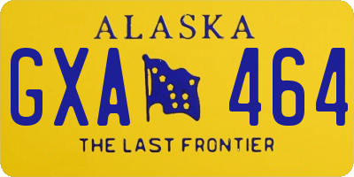 AK license plate GXA464