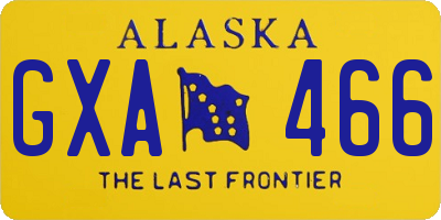 AK license plate GXA466