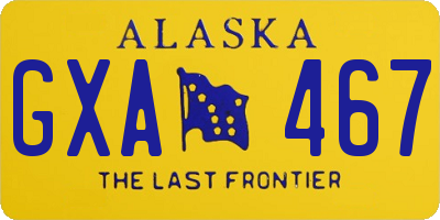 AK license plate GXA467