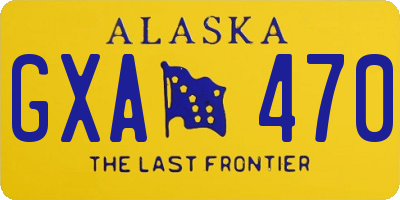 AK license plate GXA470