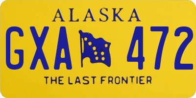 AK license plate GXA472