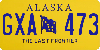 AK license plate GXA473