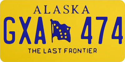 AK license plate GXA474