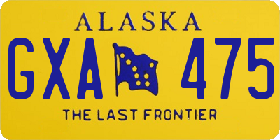 AK license plate GXA475