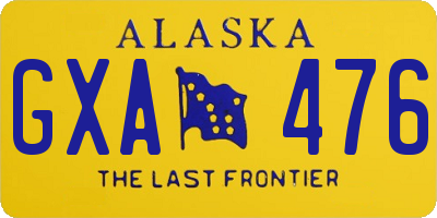 AK license plate GXA476