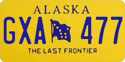 AK license plate GXA477