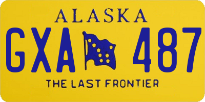 AK license plate GXA487