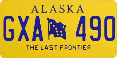 AK license plate GXA490