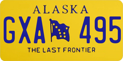 AK license plate GXA495