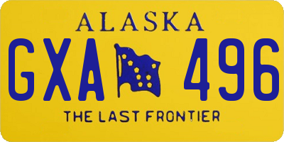 AK license plate GXA496