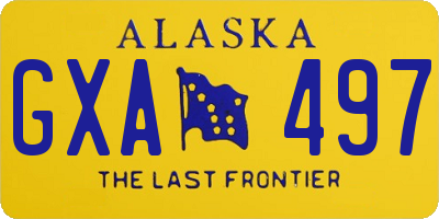 AK license plate GXA497