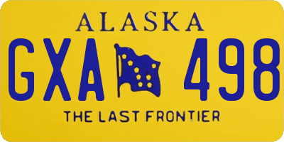 AK license plate GXA498