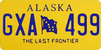 AK license plate GXA499