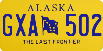 AK license plate GXA502