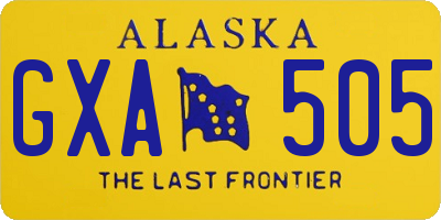 AK license plate GXA505