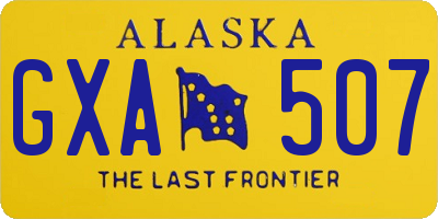 AK license plate GXA507