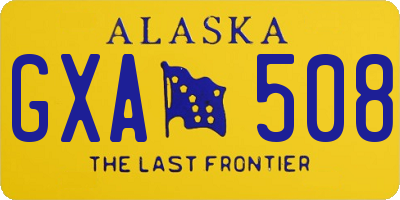 AK license plate GXA508