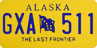 AK license plate GXA511