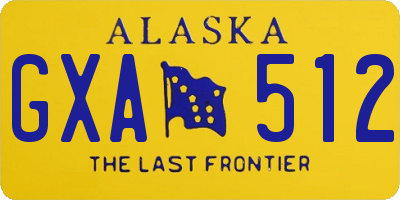 AK license plate GXA512