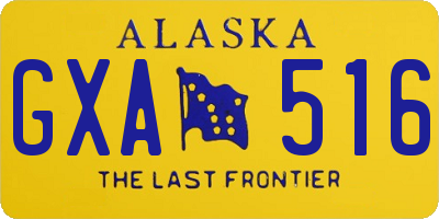 AK license plate GXA516