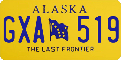 AK license plate GXA519