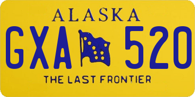 AK license plate GXA520