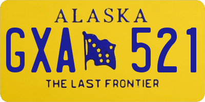AK license plate GXA521