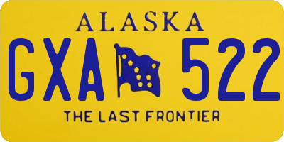 AK license plate GXA522