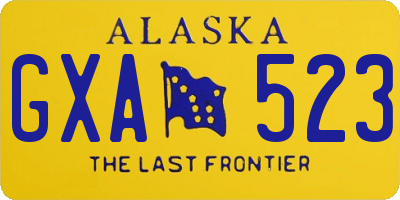 AK license plate GXA523