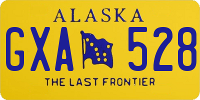 AK license plate GXA528