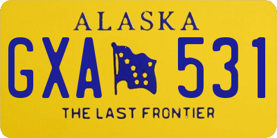 AK license plate GXA531