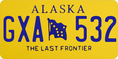 AK license plate GXA532