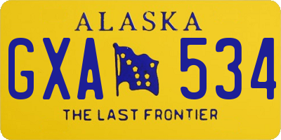 AK license plate GXA534