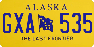 AK license plate GXA535