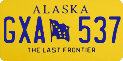 AK license plate GXA537