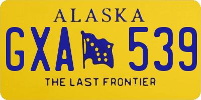 AK license plate GXA539