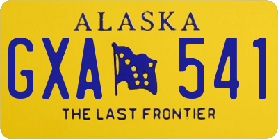 AK license plate GXA541