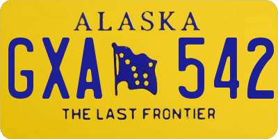 AK license plate GXA542