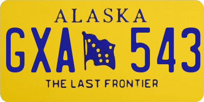 AK license plate GXA543