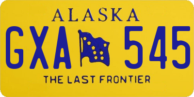 AK license plate GXA545