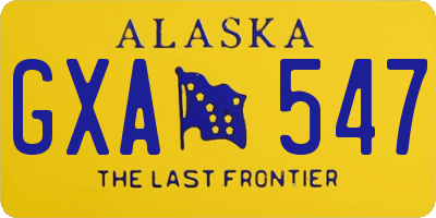 AK license plate GXA547