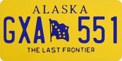 AK license plate GXA551