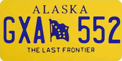 AK license plate GXA552