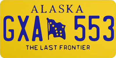 AK license plate GXA553