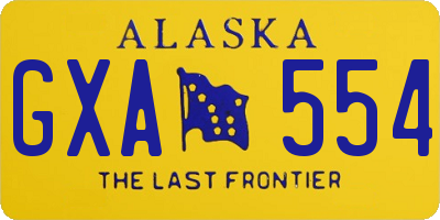 AK license plate GXA554